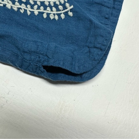 Johnny Was Biya Embroidered linen Blue Tunic dress size XL NWT - Picture 8 of 15